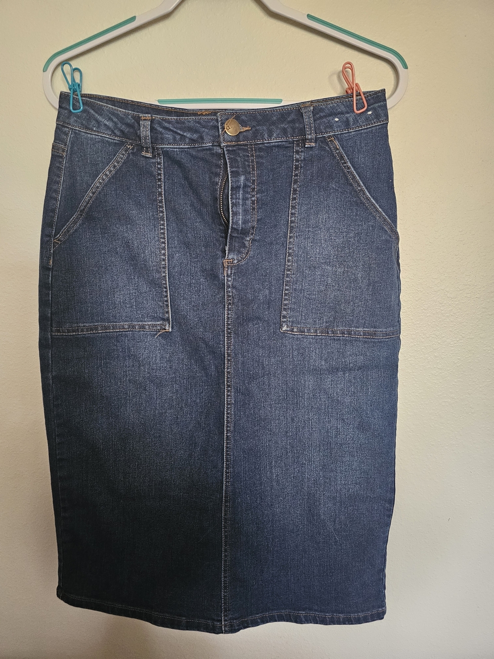 d. jeans Dark Blue Skinny Jeans with Gold Stitching